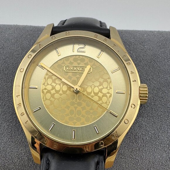Vintage Coach Swiss Made Gold Tone Man's Watch - Picture 1 of 8